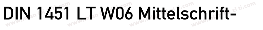 DIN 1451 LT W06 Mittelschrift字体转换